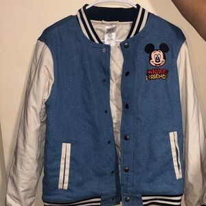 Mickey and Friends Denim Lettermen’s Jacket